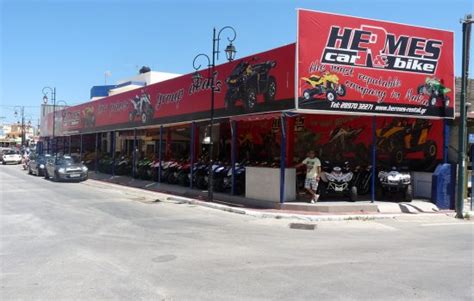 Hermes car and bike rental in Malia .